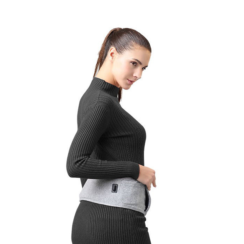 Back Heating Waist Belt Wrap Rechargeable Battery Heat Therapy, Pain Relief for Back Waist Abdominal Stomach Lumbar Thigh Muscle Strain, for Men Women